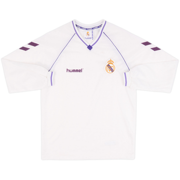 1990-91 Real Madrid Home L/S Shirt - 10/10 - (S)