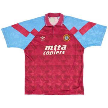 1990-92 Aston Villa Home Shirt - 8/10 - (XL)