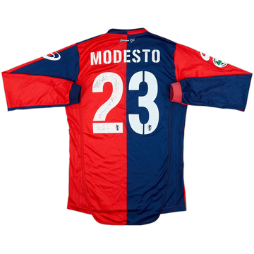2008-09 Genoa Match Issue Home L/S Shirt Modesto #23
