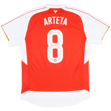 2015-16 Arsenal Home Shirt Arteta #8 - 8/10 - (L)