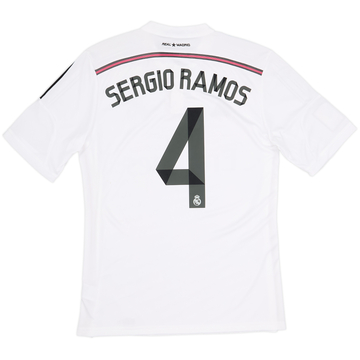 2014-15 Real Madrid Home Shirt Sergio Ramos #4 (L)