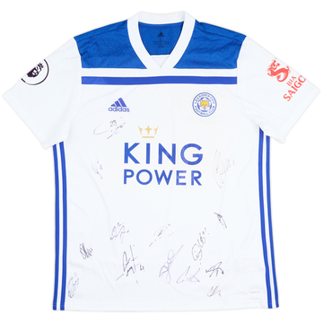 2018-19 Leicester Squad Signed Third Shirt - 6/10 - (L)