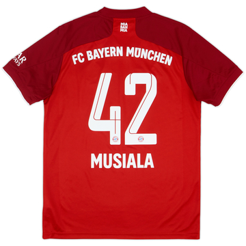 2021-22 Bayern Munich Home Shirt Musiala #42 - 8/10 - (M)