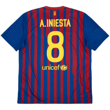 2011-12 Barcelona Home Shirt A.Iniesta #8 - 8/10 - (XL)