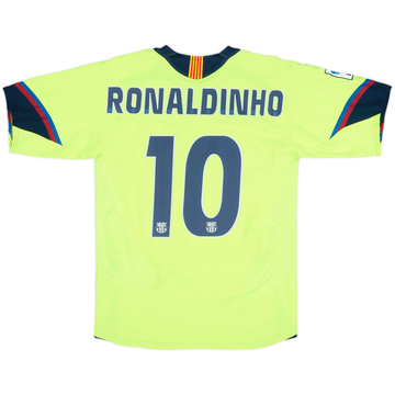 2005-06 Barcelona Away Shirt Ronaldinho #10 - 7/10 - (S)