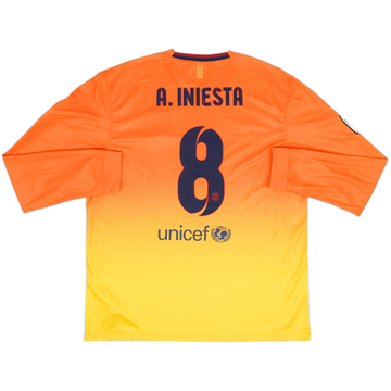 2012-13 Barcelona Away L/S Shirt Iniesta #8 (XL)