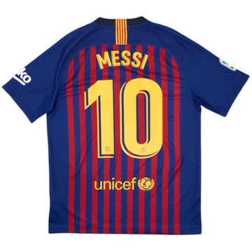 2018-19 Barcelona Home Shirt Messi #10 - 8/10 - (M)