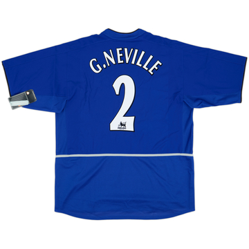 2002-03 Manchester United Third Shirt G. Neville #2 (XL)