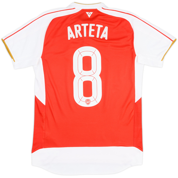 2015-16 Arsenal Home Shirt Arteta #8 - 7/10 - (S)