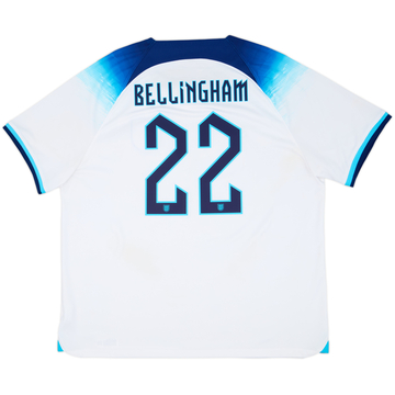 2022-23 England Home Shirt Bellingham #22 - 5/10 - (XXL)