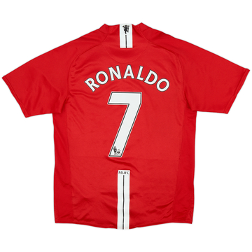 2007-09 Manchester United Home Shirt Ronaldo #7 - 9/10 - (S)