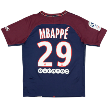 2017-18 Paris Saint-Germain Home Shirt Mbappe #29 - 9/10 - (XL.Boys)