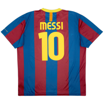 2010-11 Barcelona Basic Home Shirt Messi #10 - 7/10 - (XL)