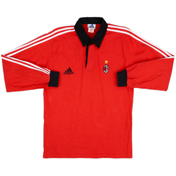 1999-00 AC Milan adidas Polo L/S Shirt - 8/10 - (S)