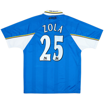 1997-99 Chelsea Home Shirt Zola #25 - 8/10 - (L)