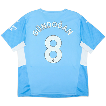 2021-22 Manchester City Home Shirt Gundogan #8 - 8/10 - (XL)