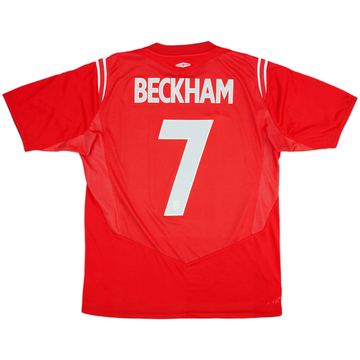 2004-06 England Away Shirt Beckham #7 - 5/10 - (L)