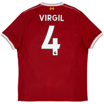 2017-18 Liverpool 125 Years Home Shirt Virgil #4 - 6/10 - (L)