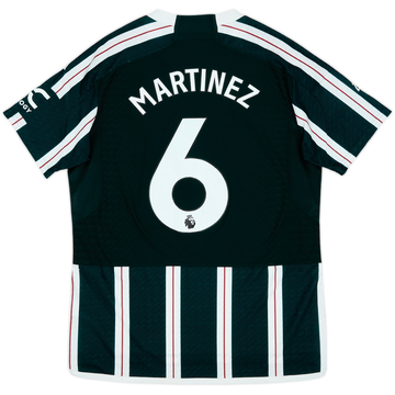 2023-24 Manchester United Authentic Away Shirt Martinez #6 - 9/10 - (L)
