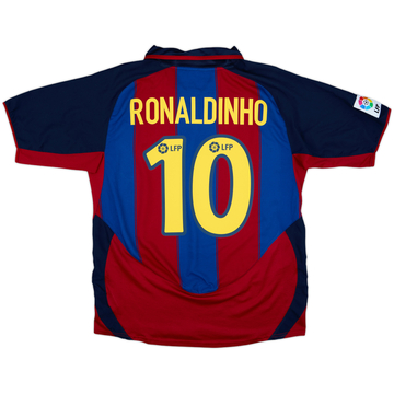 2003-04 Barcelona Home Shirt Ronaldinho #10 - 8/10 - (M)