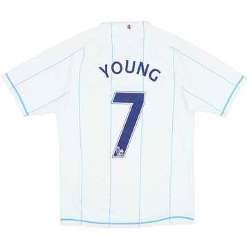 2007-08 Aston Villa Away Shirt Young #7 - 6/10 - (S)