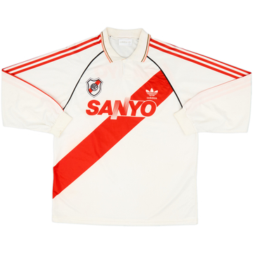 1992-94 River Plate Home L/S Shirt - 6/10 - (XL)