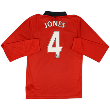 2013-14 Manchester United Home L/S Shirt Jones #4 - 6/10 - (S)