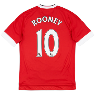 2015-16 Manchester United Home Shirt Rooney #10 - 8/10 - (XL.Boys)