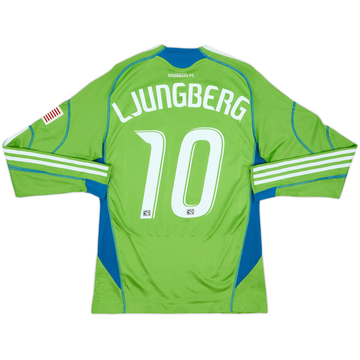 2009-10 Seattle Sounders Player Issue Home L/S Shirt Ljungberg #10 - 6/10 - (S)