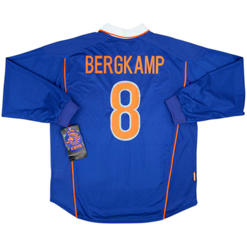 1998-00 Netherlands Player Issue Away L/S Shirt Bergkamp #8 (XL)