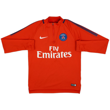 2017-18 Paris Saint-Germain Nike 1/4 Zip Drill Top - 8/10 - (S)