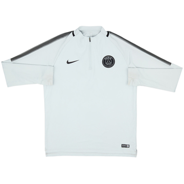 2017-18 Paris Saint-Germain Nike 1/4 Zip Drill Top - 9/10 - (L)