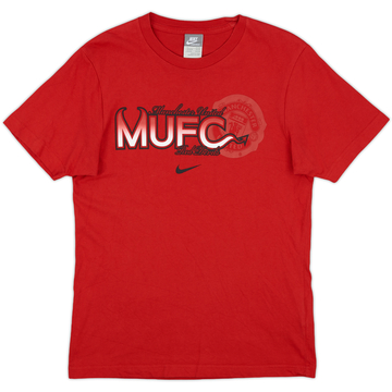 2009-10 Manchester United Nike Graphic Tee - 8/10 - (S)