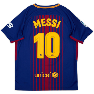 2017-18 Barcelona Home Shirt Messi #10 - 10/10 - (M.Boys)