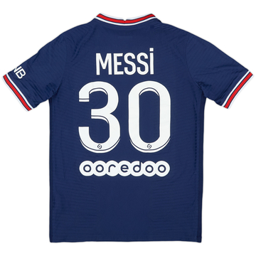 2021-22 Paris Saint-Germain Authentic Home Shirt Messi #30 - 6/10 - (L.Boys)