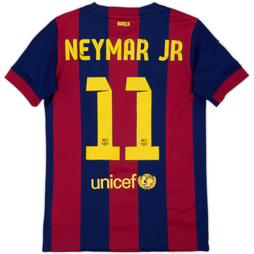 2014-15 Barcelona Home Shirt Neymar Jr #11 - 7/10 - (M.Boys)