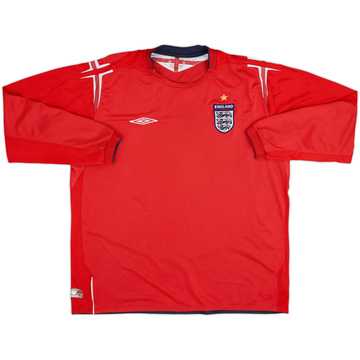 2004-06 England Away L/S Shirt - 4/10 - (XL)