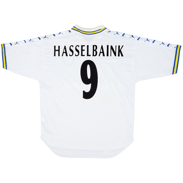 1998-00 Leeds United Home Shirt Hasselbaink #9 - 8/10 - (L)