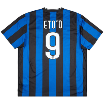 Camiseta básica de local del Inter Milan 2009-10 Eto'o #9 - 8/10 - (XL)