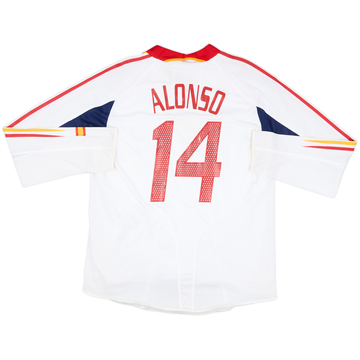 2004-06 Spain Player Issue Away L/S Shirt Alonso #14 - 6/10 - (XL)