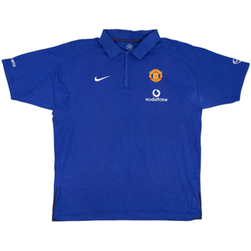 2002-03 Manchester United Nike 1/4 Zip Polo Shirt - 8/10 - (XXL)
