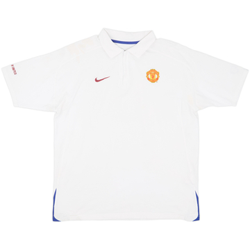 2005-06 Manchester United Nike 1/4 Zip Polo Shirt - 6/10 - (3XL)