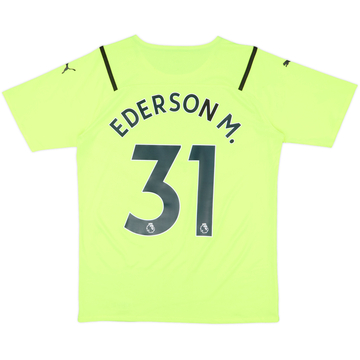 2021-22 Manchester City Authentic GK S/S Shirt Ederson M. #31 - 8/10 - (L)