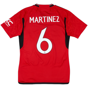 2023-24 Manchester United Home Shirt Martinez #6 - 9/10 - (S)