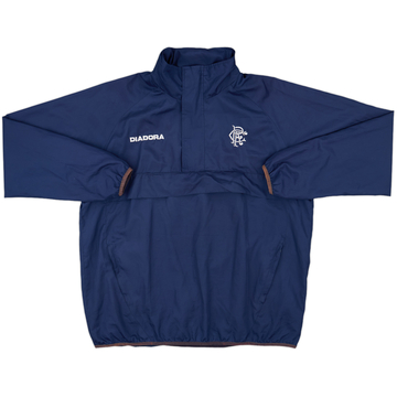 2002-03 Rangers Diadora Hooded 1/4 Zip Jacket - 8/10 - (M)