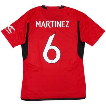 2023-24 Manchester United Home Shirt Martinez #6 - 9/10 - (M)