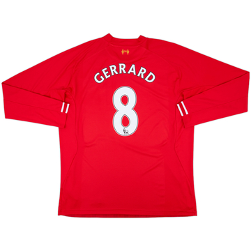 2013-14 Liverpool Home L/S Shirt Gerrard #8 - 7/10 - (3XL)