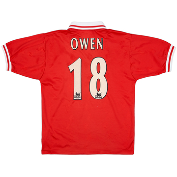 1996-98 Liverpool Home Shirt Owen #18 - 8/10 - (S)