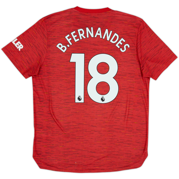 2020-21 Manchester United Authentic Home Shirt B.Fernandes #18 - 9/10 - (L)