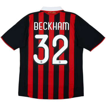 2009-10 AC Milan Home Shirt Beckham #32 - 8/10 - (M)
